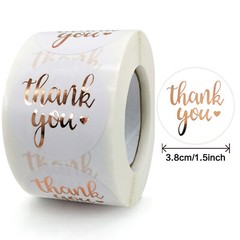 1.5″/1″ Thank You Stickers for Small Business Self-Adhesive Waterproof Stickers