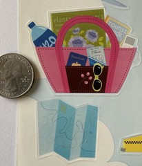 TRAVEL TIME Stickers(17pc) Airplane•Cruise•Taxi•Train•Vacation•Tickets•Vacation•