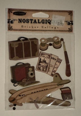 Vintage Plane Travel Sticker Lot Luggage Passport Scrapbook Laptop Embellishment