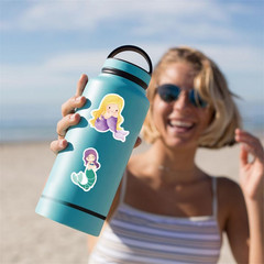 60Pcs Cute Mermaid Princess Stickers for Water Bottles, Laptops, Scrapbooks