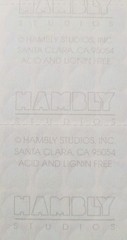 HAMBLY STUDIOS STICKERS PRISMATIC GLITTER MINI HEARTS RED & PINK VINTAGE RARE