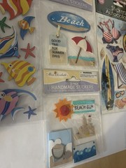 BEACH BUM SUMMER Scrapbook Stickers LOT !