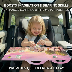 4 Sets of Reusable Sticker Books for Toddlers 2-4 Years, Ballet Unicorn & Doll T
