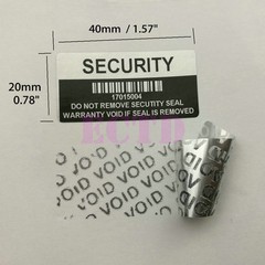 500 Security Label Seal Sticker Silver Black Tamper Evident VOID 1.57» x 0.78»