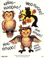 Vintage Suzy’s Zoo Owl Halloween Sticker sheet 9876 Exc Condition