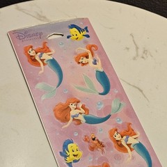 Vtg Little Mermaid Stickers Disney Princess Ariel Flounder Sebastian Hallmark