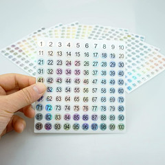 15 Sheets Mini Number Stickers 1 to 500 round Labels Stickers Consecutive Number