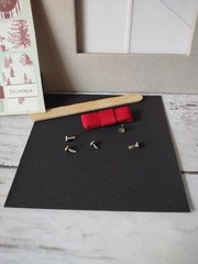 Vtg Christmas Picture Frame Craft Kit Scrapbooking Embellishments Set 4×6