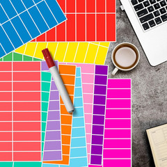 Colored Label Sticker in 12 Colors,3 X 1 Inch Rectangle Color- Coding Labels,…