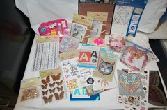 Lot of Scrapbooking Supplies Stickers , Stencils & Misc items Preowned