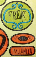 HALLOWEEN Self Adhesive Die-Cut Stickers (18pc)Reminisce•Holiday•Witches•Cat