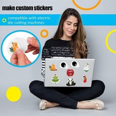 8.5″x11″ Waterproof Vinyl Sticker Paper – 21 Glossy Self-Adhesive Sheets