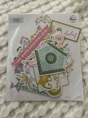 Pinkfresh “happy Blooms” 42 Pcs. Ephemera For Paper Crafting /pastel Colors