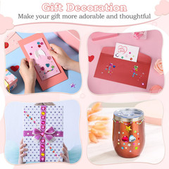3500 Pcs Gems for Kids Crafts, 10 Sheets Self Adhesive Jewels Stickers, Multi Co