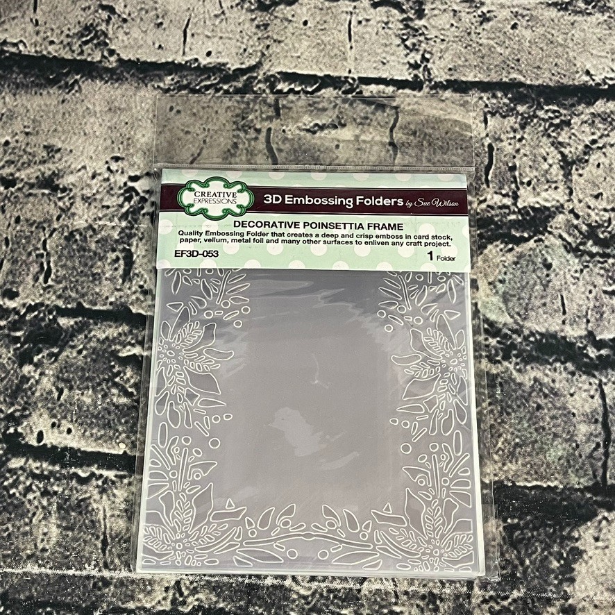 POINSETTIA FRAME – 3D EMBOSSING FOLDER by SUE WILSON & CREATIVE EXPRESSIONS