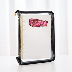 Reusable Sticker Book Organizer Binder with Zipper Closure, PU Leather Releas…
