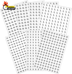 4200 Pcs Clothing Size round Stickers, 1/2” Labels Sticker White Adhesive Appare