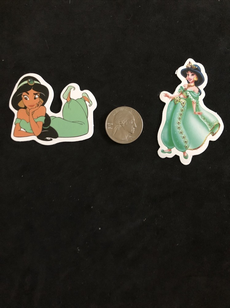 Disney Stickers – Aladdin, Jasmine lot of 2 Stickers