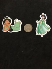 Disney Stickers – Aladdin, Jasmine lot of 2 Stickers