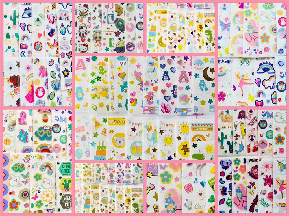 199+ Stickers Care Bears Hello Kitty DISNEY Princess Cute Animals Magical Themes