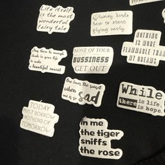English Newspaper Asthetic Moon Quote Stickers