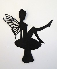 Fairies #2 Fairy Intricate Paper Die Cut Embellishments scrapbooking 9 pc Black