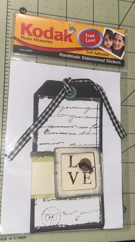 Kodak Keepsake Handmade Dimensional Stickers Self-adhesive Item #9201 True Love