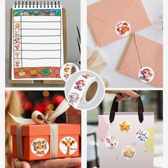 3 Rolls Animal Stickers for Kids, 1500 PCS Kids Stickers Bulk for Toddlers