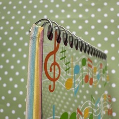 Vintage 80s 90s Hambly Notepad Studios Music Note Mirror Foil mini notebook