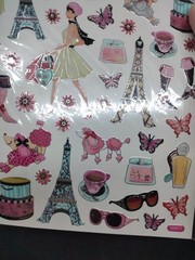 Paris France Europe Eiffel Tower Fashion Foil Stickers stick Abilities