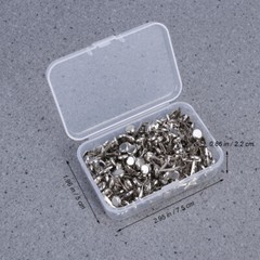 200pcs Paper Fasteners Brass Plated Brads Brads with Storage Box for Crafts DIY