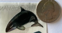 WHALE Photoessence Metallic Foil Stickers(3pc)Mrs.Grossman’s•Orcas•Ocean•Killer•