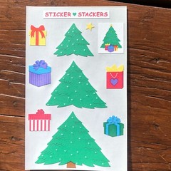 5 sheets Mrs Grossmans Christmas Tree Stickers Stackers Presents Gifts Bags
