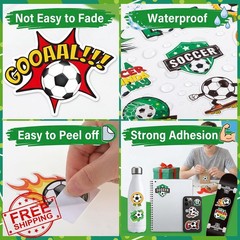 WSICSE 500pc Soccer Stickers 20 Styles Multicolor