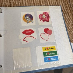 Vintage Sticker Collection Binder Fair Condition Holographic 80s 90s Nostalgia