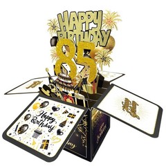 Joycard 85th Birthday Card, 85th Birthday Decorations for Women Men, Happy Bi…