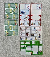 Mix Lot Of Gift Tags Mostly Christmas , Few Easter Stickers , 1 Valentine
