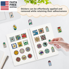 2 Pack Reusable Sticker Book Collecting Album Sticker Storage Organizer Book wit