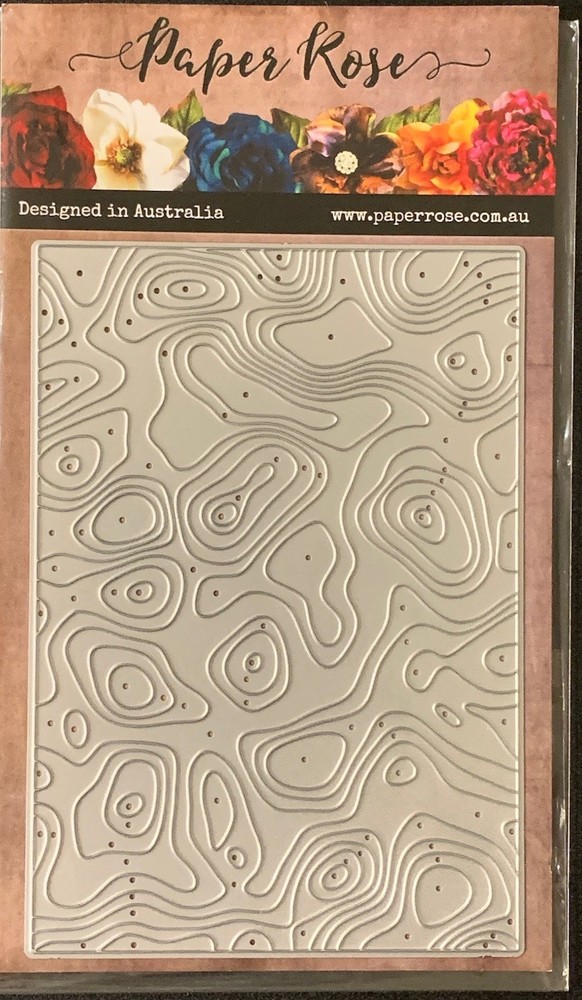 Paper Roses Topographic Background Craft Metal Die