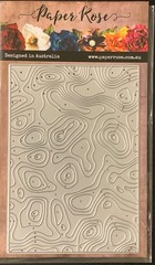 Paper Roses Topographic Background Craft Metal Die