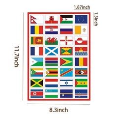 Countries Flags Stickers 224PCS Multi Territorial Maps Nations Patterns Face …