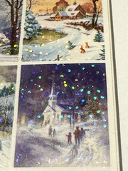 Hallmark Stickeroni Stickers Christmas Winter Farm Church Greeting Card 2 Sheets