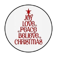 48 Joy, Love, Believe, Christmas !! ENVELOPE SEALS LABELS STICKERS 1.2″ ROUND