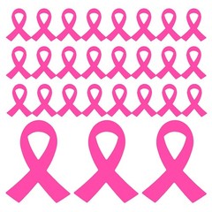 320Pcs Breast Cancer Awareness Pink Ribbon Stickers Paper for Public Welfare Use