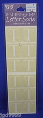 Frances Meyer Embossed Stickers Letter «T» Seals NIP 2 Sheets Free Ship Over $15