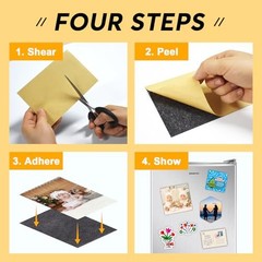 Towjug 6 Pack Magnetic Sheets 4×6 Adhesive Backing for Photos Refrigerator Magne