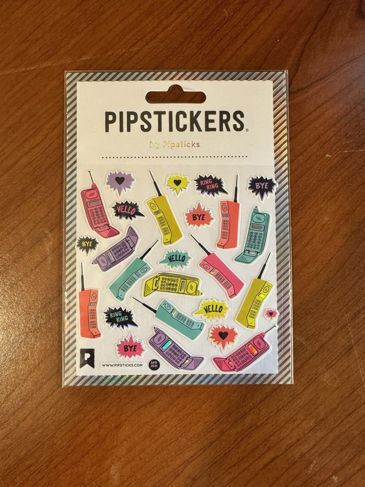 Pipsticks 2021 “Call Me Classic” Sticker Sheet – Out of Print – Cell Phones NIP
