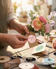 Round Gold Foil Labels for Small Business