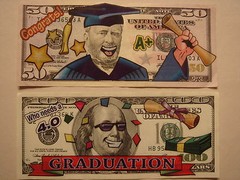 Graduation Funny Money Stickers, Apply Directly on Cash & Check in Greeting Card
