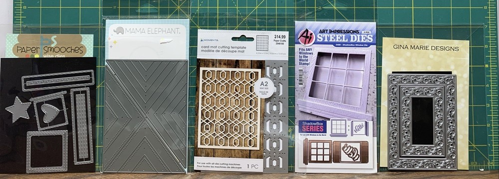 Paper Smooches Gina Marie Mama Elephant frames Frame paper crafting die Lot